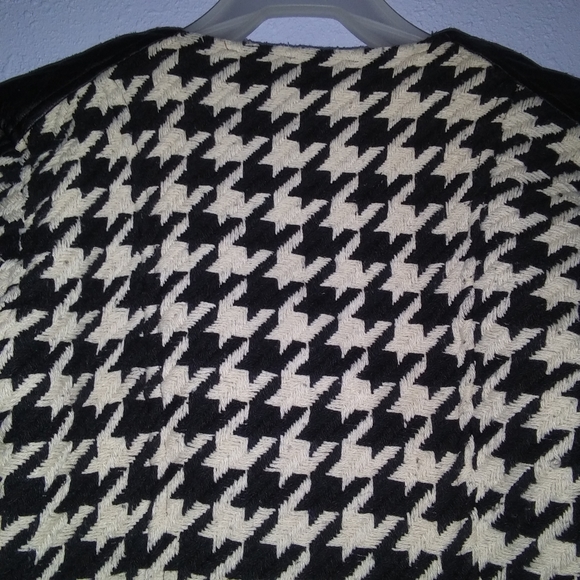 Yoki Houndstooth Faux Leather Accent Moto Small - Picture 9 of 15